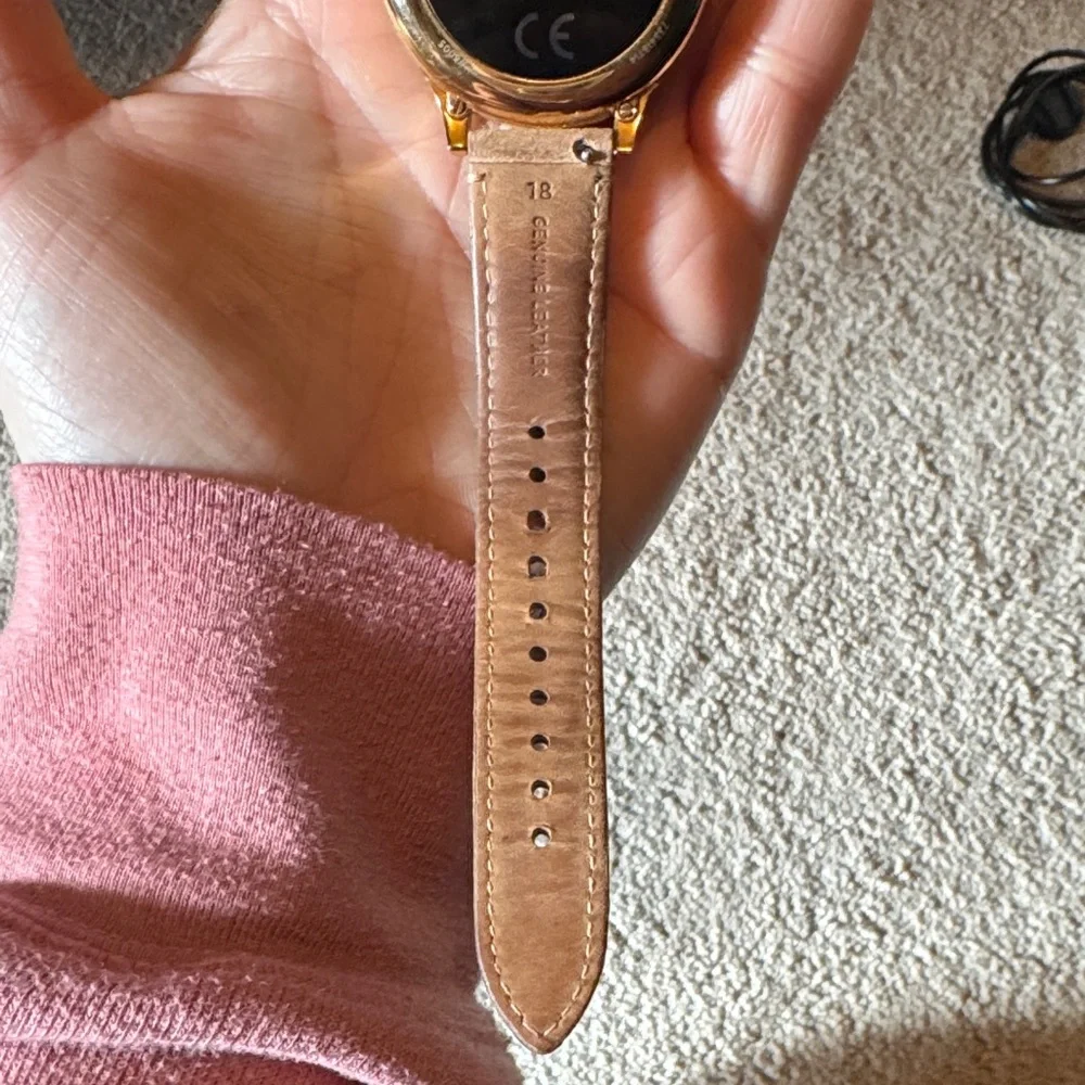 Fossil Gold Q Venture Smartwatch with Tan Leather Strap